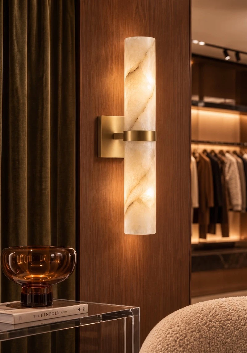 Modern Natural Alabaster Wall Sconce for boutique Modern Natural Alabaster Wall Sconce for boutique